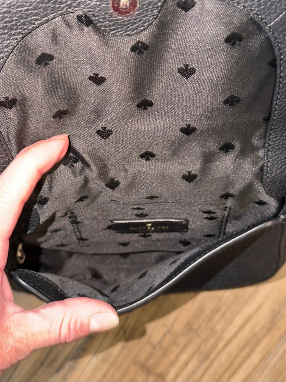 kate spade Black Pebbled Leather Crossbody Bag